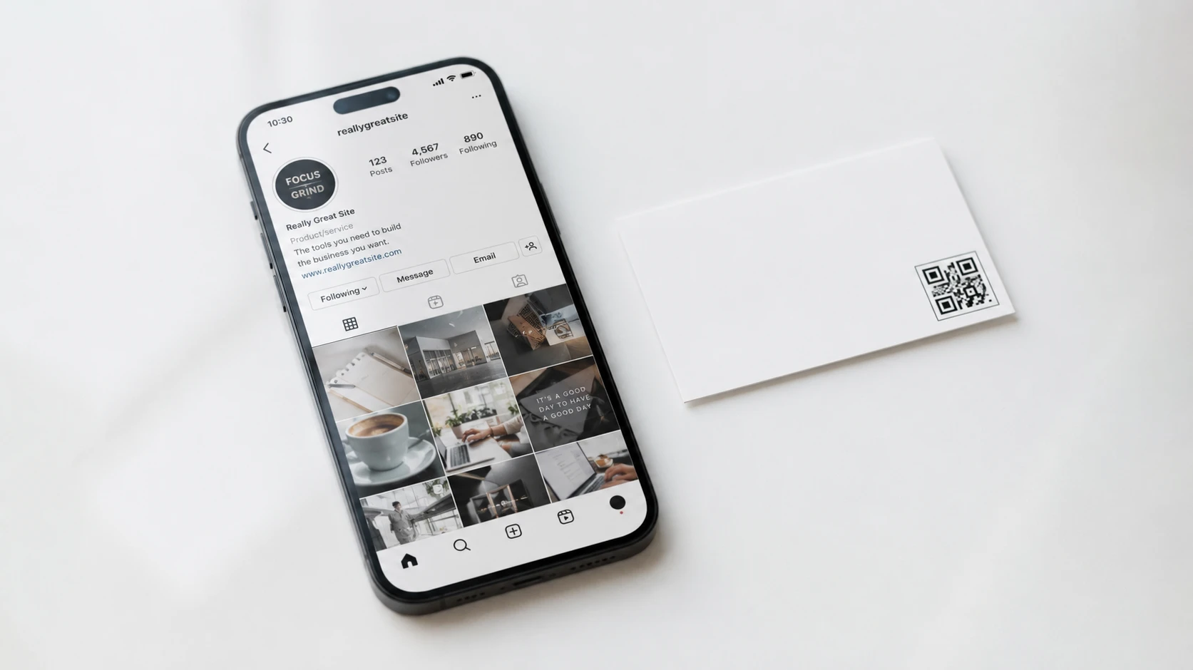 InstagramプロフィールURLをQRコード化したイメージ